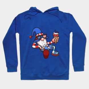 4th Of July Gnome With Ice Cream Hoodie